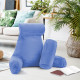Large Soft Foam Reading & TV Relax Pillow + 2 Neck & Lumbar Pillows with Pockets