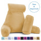 Large Soft Foam Reading & TV Relax Pillow + 2 Neck & Lumbar Pillows with Pockets