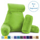 Large Soft Foam Reading & TV Relax Pillow + 2 Neck & Lumbar Pillows with Pockets