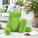 Large Soft Foam Reading & TV Relax Pillow + 2 Neck & Lumbar Pillows with Pockets