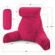 Large Soft Foam Reading & TV Relax Pillow + 2 Neck & Lumbar Pillows with Pockets