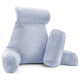 Large Soft Foam Reading & TV Relax Pillow + 2 Neck & Lumbar Pillows with Pockets