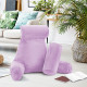Large Soft Foam Reading & TV Relax Pillow + 2 Neck & Lumbar Pillows with Pockets