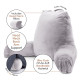 Large Soft Foam Reading & TV Relax Pillow + 2 Neck & Lumbar Pillows with Pockets