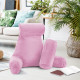 Large Soft Foam Reading & TV Relax Pillow + 2 Neck & Lumbar Pillows with Pockets