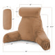 Large Soft Foam Reading & TV Relax Pillow + 2 Neck & Lumbar Pillows with Pockets