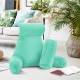 Large Soft Foam Reading & TV Relax Pillow + 2 Neck & Lumbar Pillows with Pockets