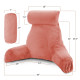Large Soft Foam Reading & TV Relax Pillow + 2 Neck & Lumbar Pillows with Pockets