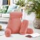 Large Soft Foam Reading & TV Relax Pillow + 2 Neck & Lumbar Pillows with Pockets