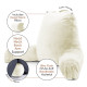Large Soft Foam Reading & TV Relax Pillow + 2 Neck & Lumbar Pillows with Pockets