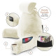 Large Soft Foam Reading & TV Relax Pillow + 2 Neck & Lumbar Pillows with Pockets