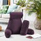 Large Soft Foam Reading & TV Relax Pillow + 2 Neck & Lumbar Pillows with Pockets