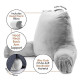 Large Soft Foam Reading & TV Relax Pillow + 2 Neck & Lumbar Pillows with Pockets