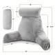 Large Soft Foam Reading & TV Relax Pillow + 2 Neck & Lumbar Pillows with Pockets
