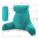 Large Soft Foam Reading & TV Relax Pillow + 2 Neck & Lumbar Pillows with Pockets