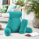 Large Soft Foam Reading & TV Relax Pillow + 2 Neck & Lumbar Pillows with Pockets