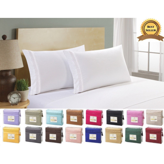 1500 THREAD COUNT 4 PIECE BED SHEET SET - PERFECT CHRISTMAS GIFT