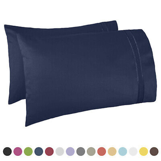 SET OF KING SIZE PILLOWCASES SOFT AS 1500 THREAD COUNT TWO PILLOWS CASES PER SET