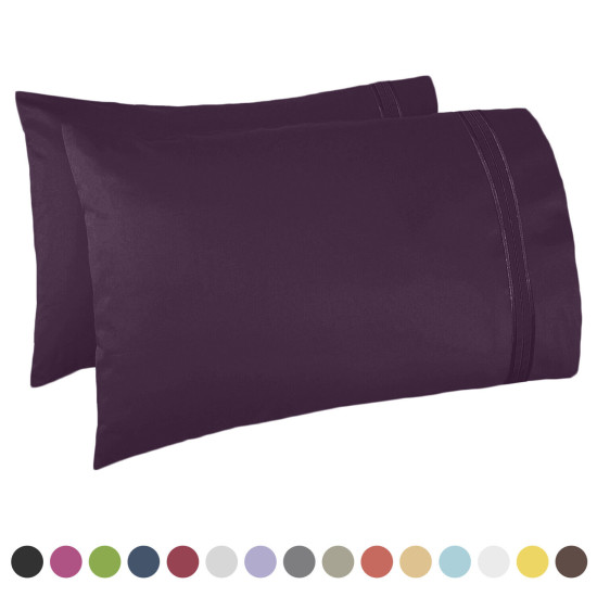 SET OF KING SIZE PILLOWCASES SOFT AS 1500 THREAD COUNT TWO PILLOWS CASES PER SET