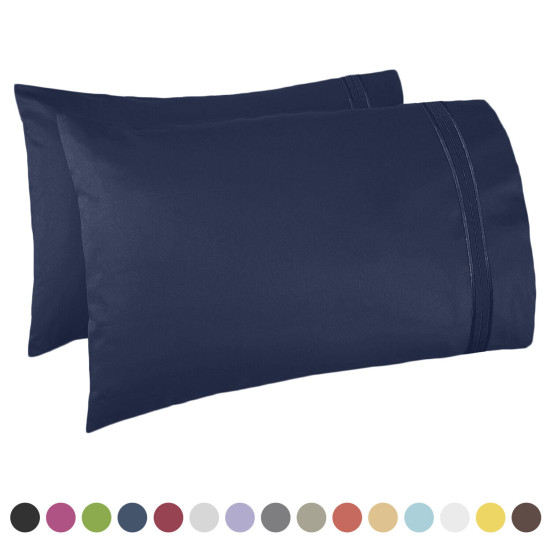 SET OF KING SIZE PILLOWCASES SOFT AS 1500 THREAD COUNT TWO PILLOWS CASES PER SET