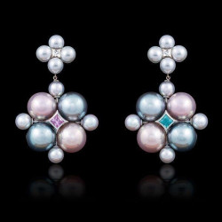 Freshwater Cultured Pearl Earring 925 Fine Silver Handmade Cocktail Luxe Jewelry