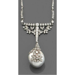 Belle Epoque Cultured Pearl Handmade Antique Auction Jewelry 925 Sterling Silver