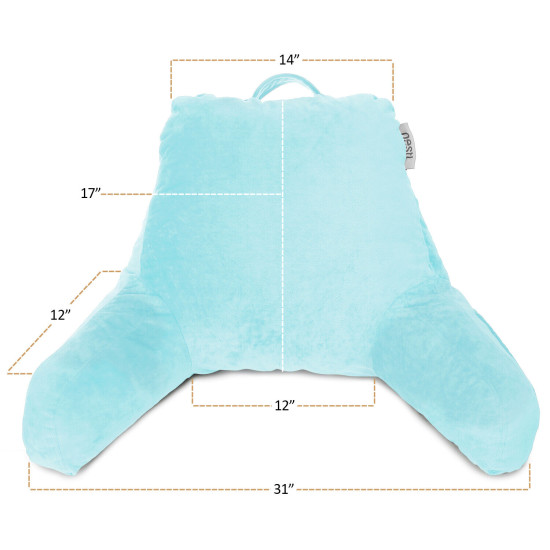 Super Soft Foam Reading Pillow, TV & Bed Rest Pillow, Arms Support with Pockets
