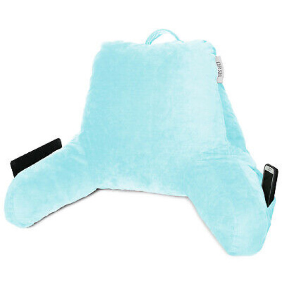 Super Soft Foam Reading Pillow, TV & Bed Rest Pillow, Arms Support with Pockets