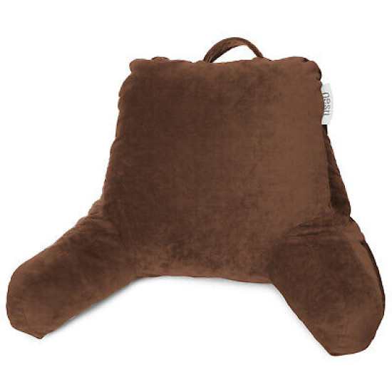 Super Soft Foam Reading Pillow, TV & Bed Rest Pillow, Arms Support with Pockets