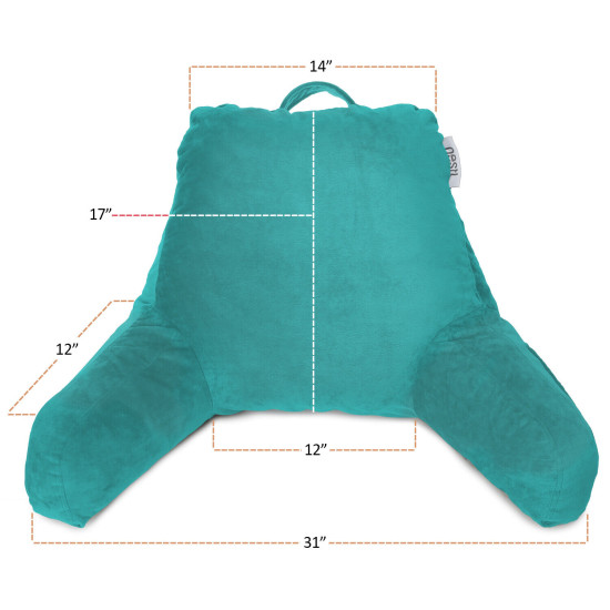 Super Soft Foam Reading Pillow, TV & Bed Rest Pillow, Arms Support with Pockets
