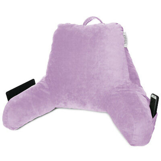 Super Soft Foam Reading Pillow, TV & Bed Rest Pillow, Arms Support with Pockets
