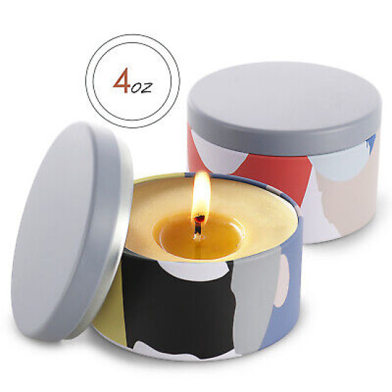 Candle Tins for Candle Making Metal Jars Storage Containers Lids and Stickers