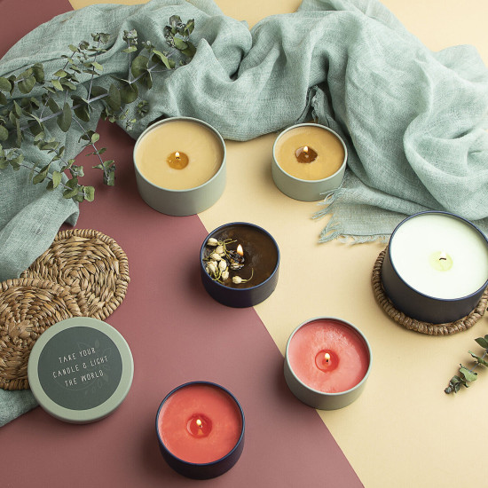 Candle Tins for Candle Making Metal Jars Storage Containers Lids and Stickers