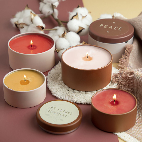 Candle Tins for Candle Making Metal Jars Storage Containers Lids and Stickers