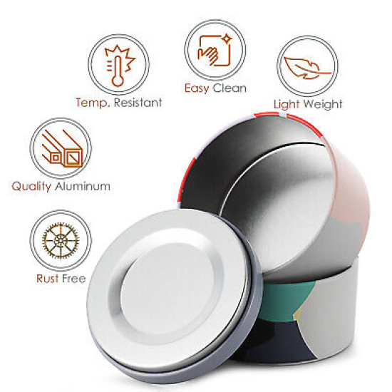 Candle Tins for Candle Making Metal Jars Storage Containers Lids and Stickers