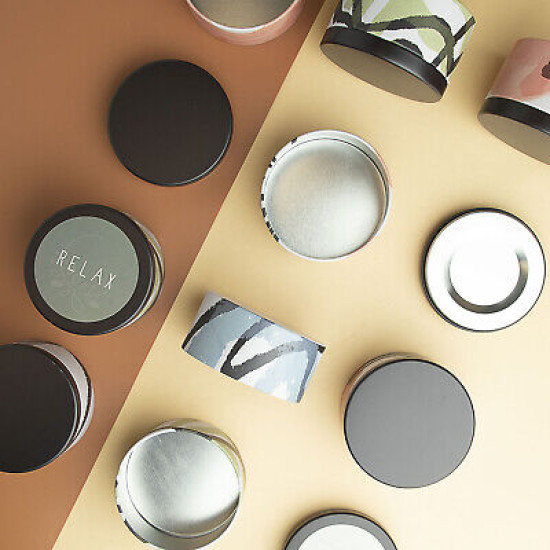 Candle Tins for Candle Making Metal Jars Storage Containers Lids and Stickers