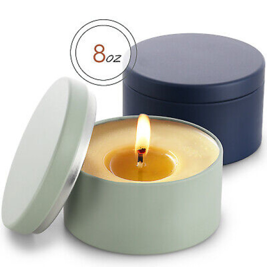Candle Tins for Candle Making Metal Jars Storage Containers Lids and Stickers