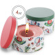 Candle Tins for Candle Making Metal Jars Storage Containers Lids and Stickers