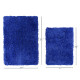 2PC Shaggy Area Rug Set with Non-Slip Backing Rubber Large & Small Cozy Bath Mat