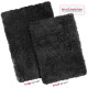 2PC Shaggy Area Rug Set with Non-Slip Backing Rubber Large & Small Cozy Bath Mat