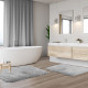 2PC Shaggy Area Rug Set with Non-Slip Backing Rubber Large & Small Cozy Bath Mat