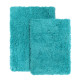 2PC Shaggy Area Rug Set with Non-Slip Backing Rubber Large & Small Cozy Bath Mat