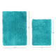 2PC Shaggy Area Rug Set with Non-Slip Backing Rubber Large & Small Cozy Bath Mat