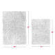 2PC Shaggy Area Rug Set with Non-Slip Backing Rubber Large & Small Cozy Bath Mat