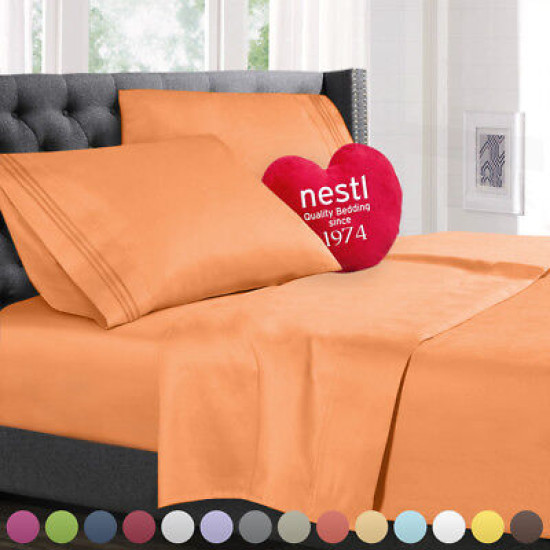 All Unique Sizes Brushed Soft Microfiber Hotel Bed Sheets, Deep Pocket Sheet Set