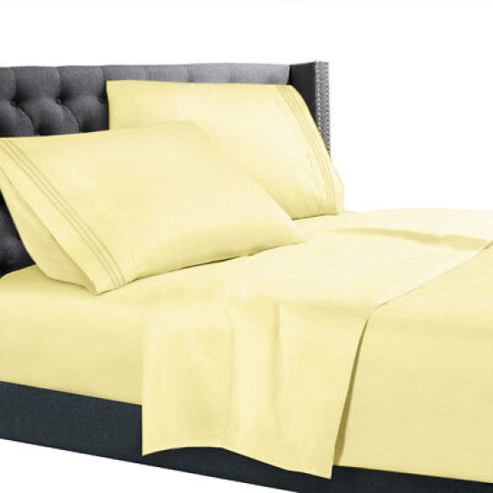 All Unique Sizes Brushed Soft Microfiber Hotel Bed Sheets, Deep Pocket Sheet Set