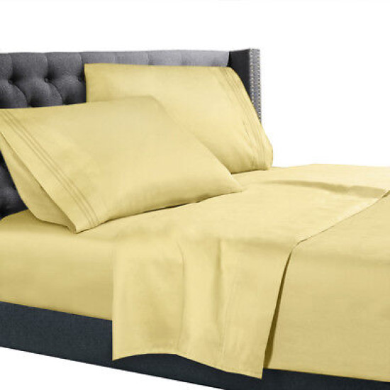 All Unique Sizes Brushed Soft Microfiber Hotel Bed Sheets, Deep Pocket Sheet Set