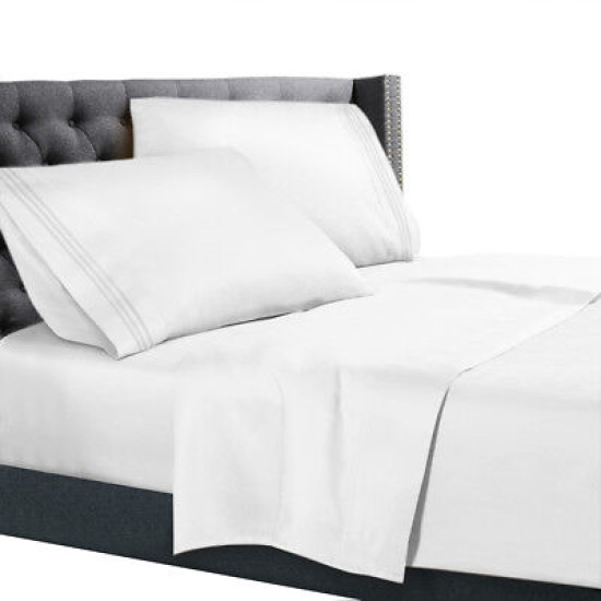 All Unique Sizes Brushed Soft Microfiber Hotel Bed Sheets, Deep Pocket Sheet Set