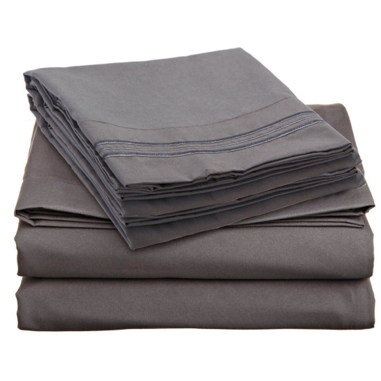 DEEP POCKET 1600 SERIES 4 PIECE BED SHEETS SUPER SOFT SHEET SET ALL SIZES