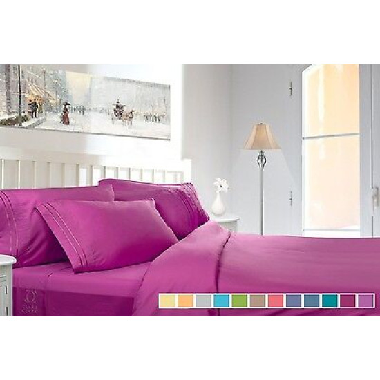 1800 Collection 4 Piece Deep Pocket Bed Sheet Set - Exclusive Spring Collection!